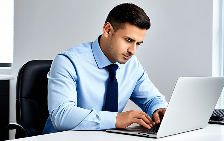 A professional man in a modest business casual shirt, sitting at a clean desk with a laptop, looking deeply focused and clear-headed. The office environment is bright and modern, with soft, natural light. He appears highly productive and calm. Fully clothed, appropriate attire, safe for work, perfect anatomy, natural proportions, well-formed hands, proper finger count, natural body proportions, professional photography, high quality, family-friendly.