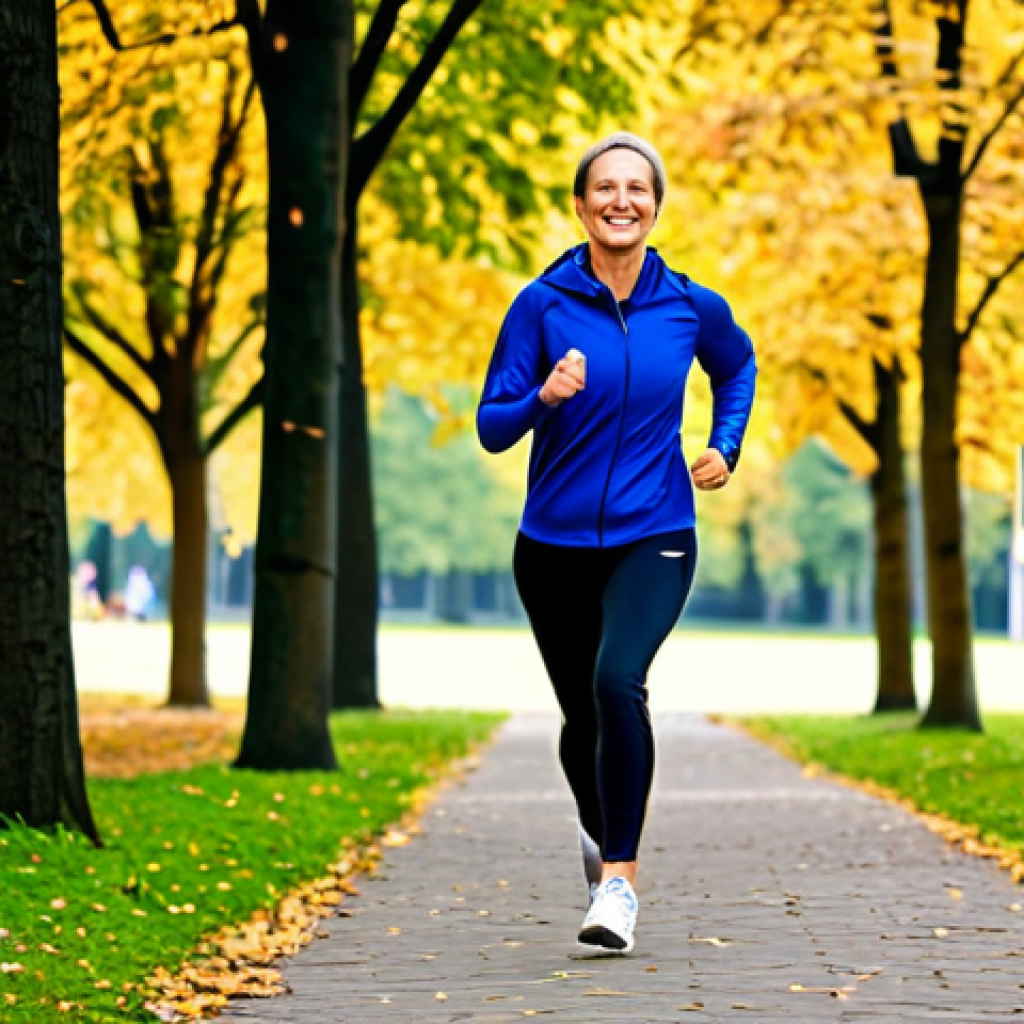 저탄수화물 다이어트와 항노화 효과 - Active Lifestyle**

"A vibrant, fully clothed woman in her 40s, wearing stylish athleisure wear, jog...