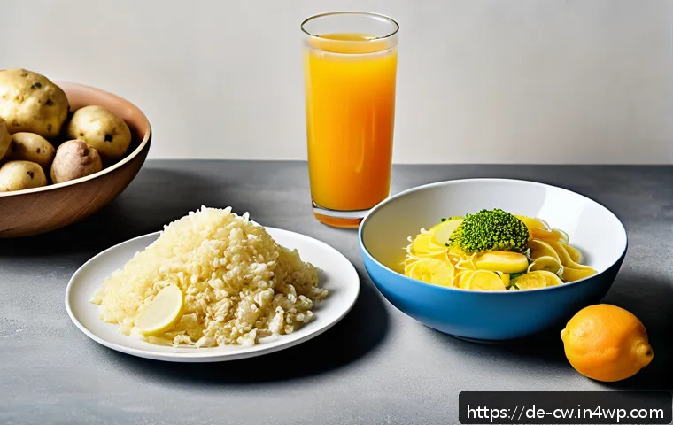 저탄수화물 다이어트 중 피해야 할 음식 - A vibrant, detailed still life of a German kitchen table featuring a variety of common carbohydrate-...